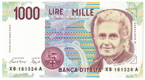 1000 lire maria montessori - 1000,