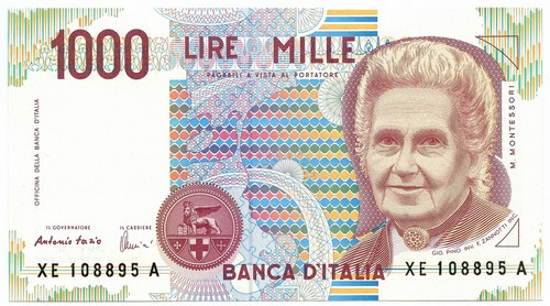 1000 lire maria montessori - 1000,