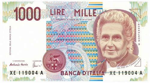 1000 lire maria montessori - 1000,