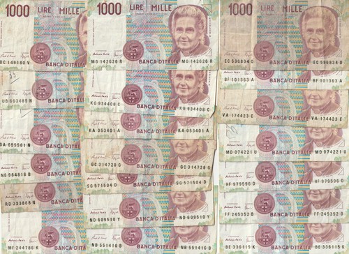 1000 lire montessori - , italy