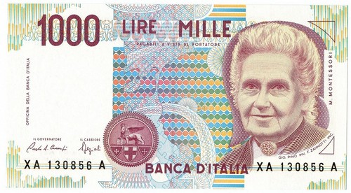 1000 lire maria montessori - maria,