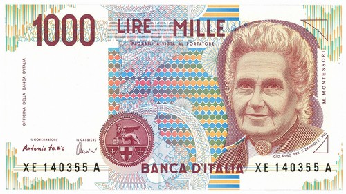 1000 lire maria montessori - maria,