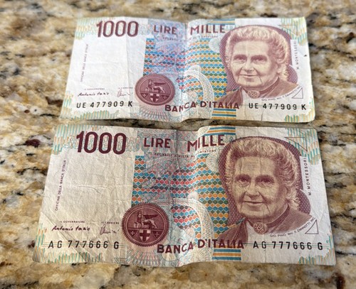 Maria montessori 1000 lire - montessori,