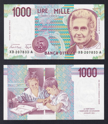 Banknote italy 1000 - italy, lire