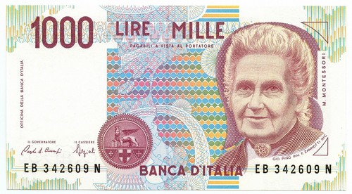 1000 lire maria montessori - 1000,