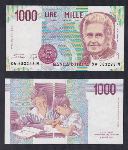 Banknote italy 1000 lire - banknote,