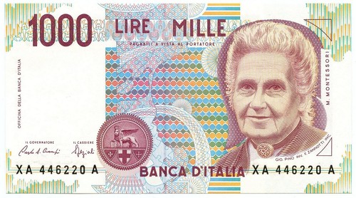 1000 lire maria montessori - 1000,