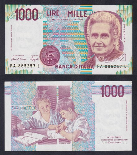 Banknote italy 1000 - italy, lire