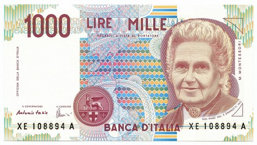 1000 lire maria montessori - 1000,