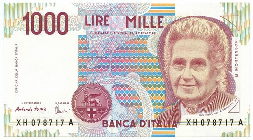 1000 lire maria montessori - 1000,