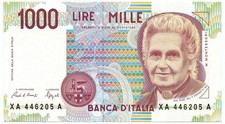 1000 LIRE MARIA MONTESSORI