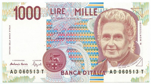 1000 lire maria montessori - 1000,