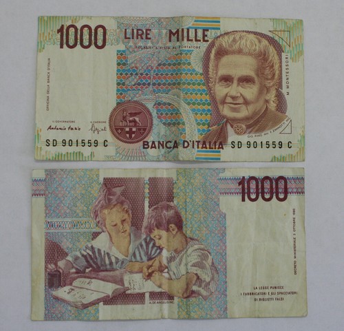 Italy 1000 lire - 1990, maria