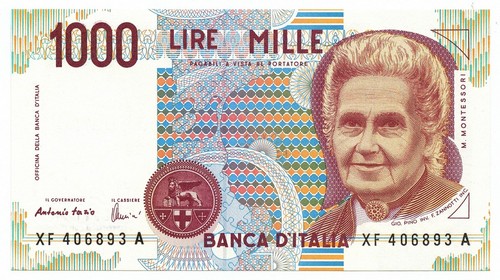 1000 lire maria montessori - lire,