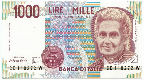 1000 lire maria montessori - 1000,