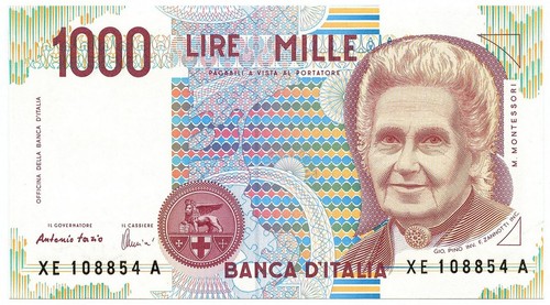 1000 lire maria montessori - 1000,