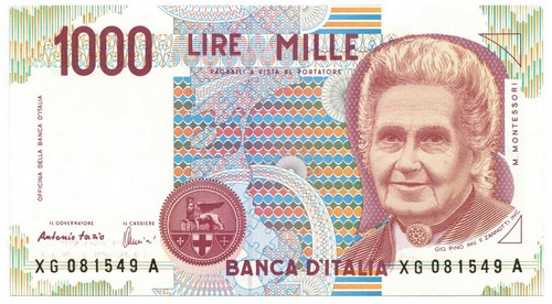 1000 lire maria montessori - 1000,