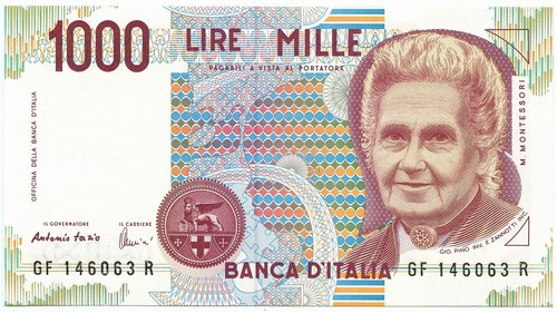 1000 lire maria montessori - 1000,