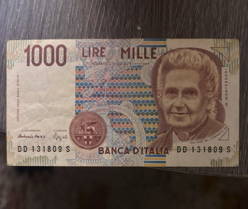 Italy 1000 lire - lire, banca