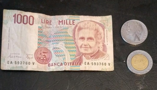 Italy 1000 lire banknote - italy, '90