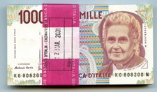 1000 LIRE MAZZETTA COMPLETA