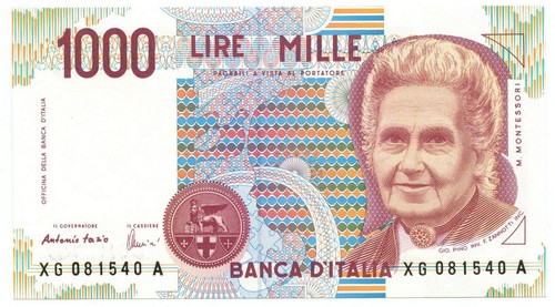 1000 lire maria - lire, montessori
