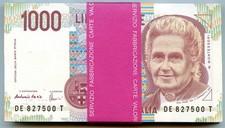 1000 LIRE MAZZETTA COMPLETA