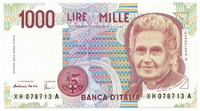 1000 LIRE MARIA MONTESSORI