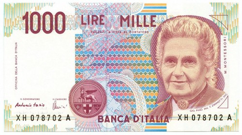 1000 lire maria montessori - 1000,