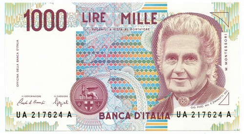 1000 lire maria montessori - maria,
