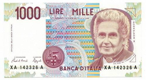 1000 lire maria - 1000, montessori
